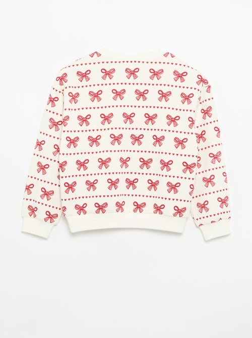 Lot de 2 sweats : 1 uni et 1 imprimé all over - Kiabi