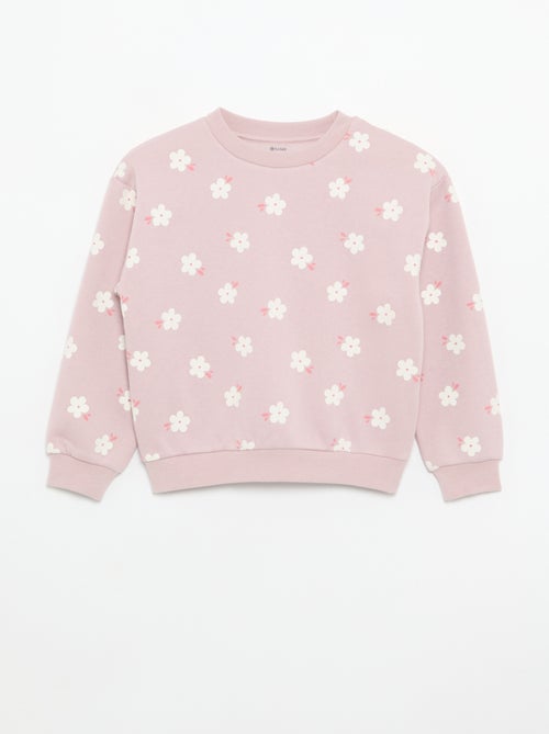 Lot de 2 sweats : 1 uni et 1 imprimé all over - Kiabi