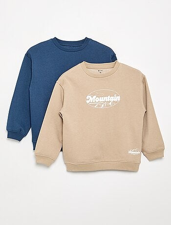 Lot de 2 sweats à manches longues