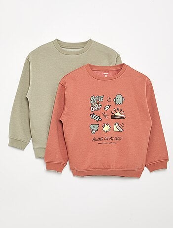 Lot de 2 sweats à manches longues