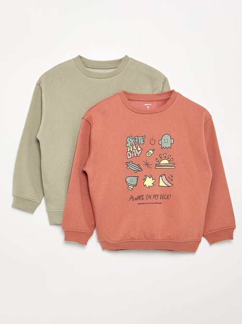 Lot de 2 sweats à manches longues - Kiabi Lot de 2 sweats à manches longues - Kiabi