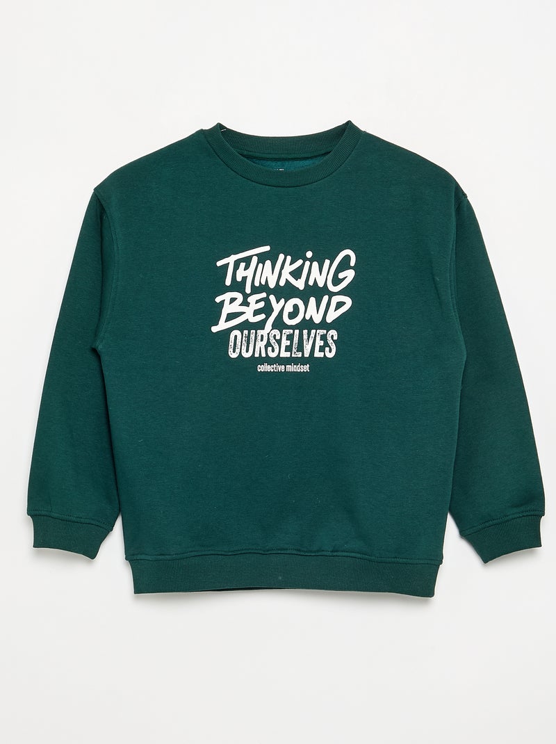 Lot de 2 sweats à manches longues Vert - Kiabi