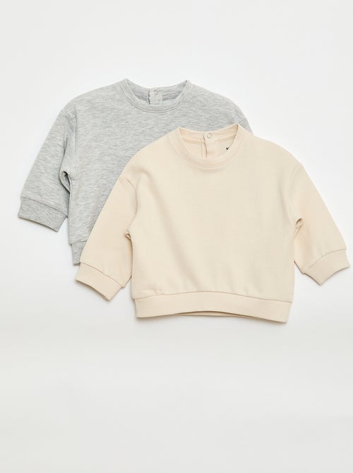 Lot de 2 sweats en french terry - Kiabi