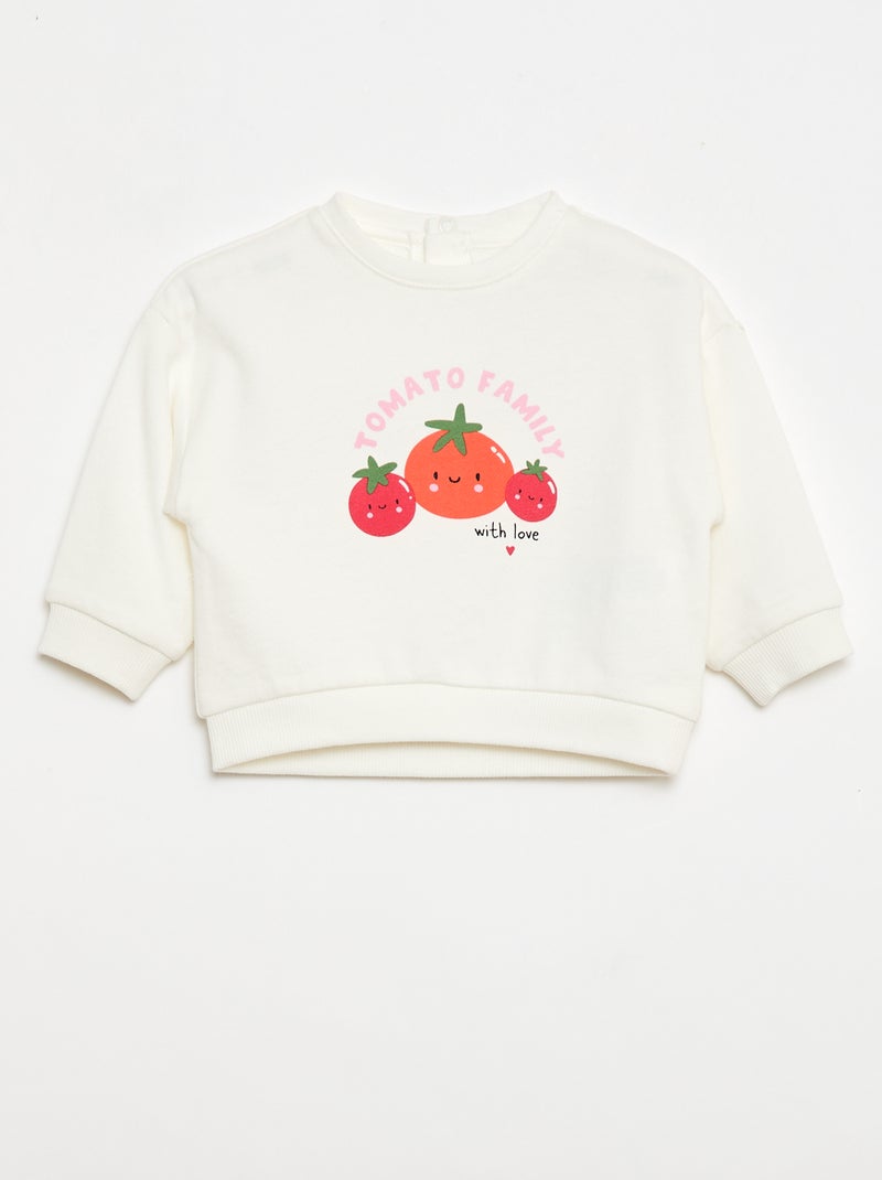 Lot de 2 sweats en molleton léger Blanc - Kiabi