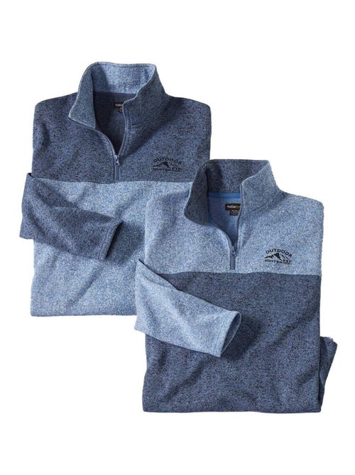Lot de 2 Sweats Molleton Atlas® - ATLAS FOR MEN - Kiabi Lot de 2 Sweats Molleton Atlas® - ATLAS FOR MEN - Kiabi