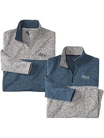Lot de 2 sweats molleton sportwear - atlas for men