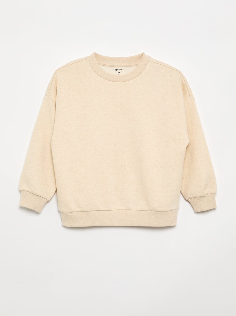 Lot de 2 sweats unis Beige - Kiabi