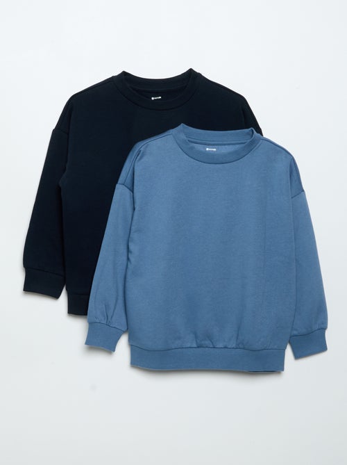 Lot de 2 sweats unis - Kiabi Lot de 2 sweats unis - Kiabi