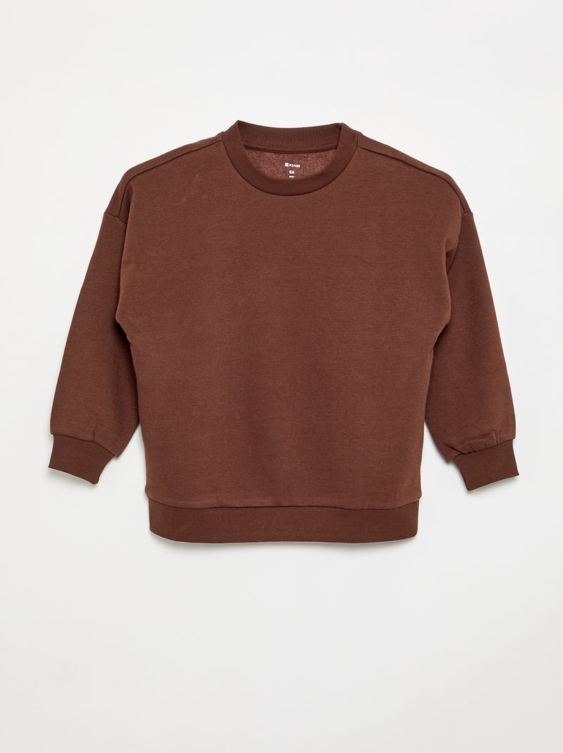 Lot de 2 sweats unis Marron - Kiabi