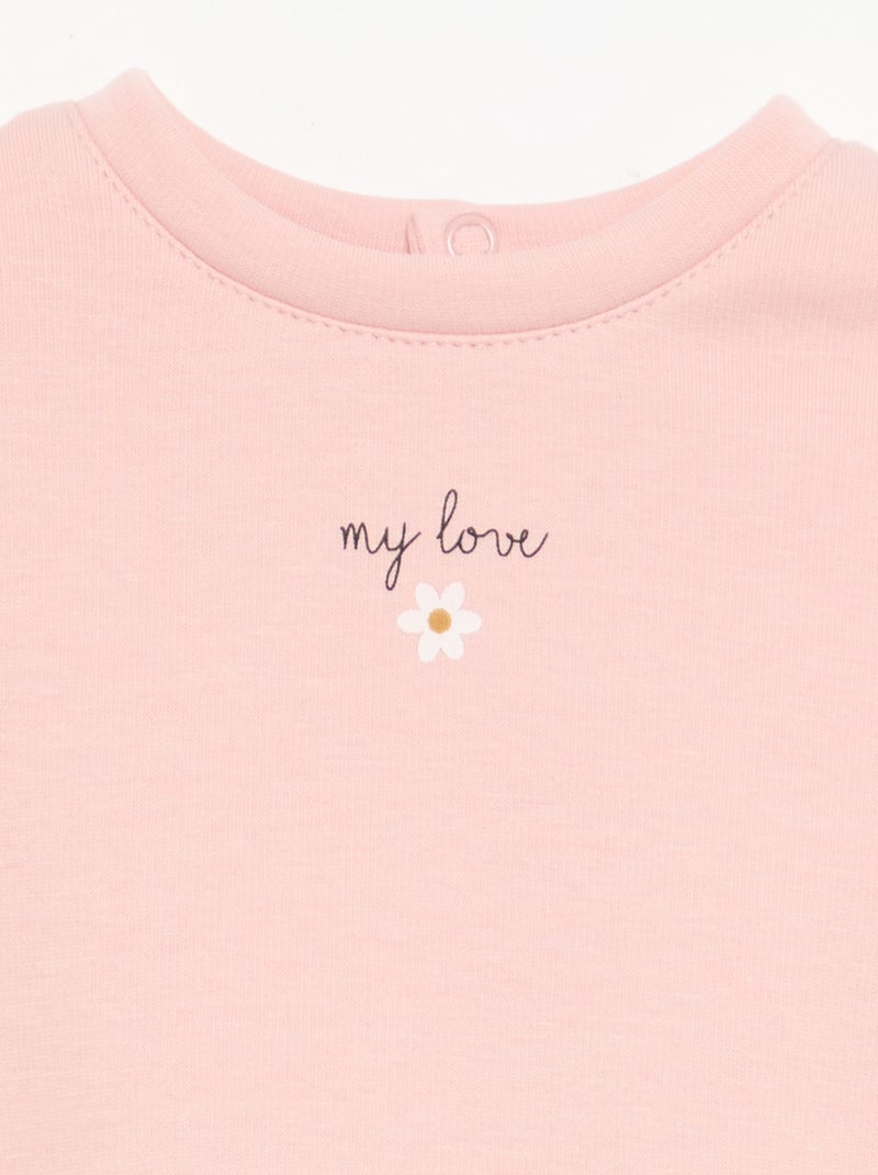 Lot de 2 sweats unis Rose - Kiabi