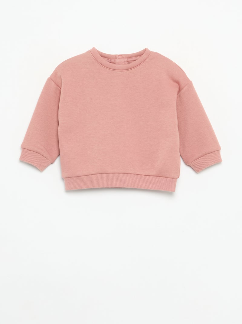 Lot de 2 sweats unis Rose - Kiabi