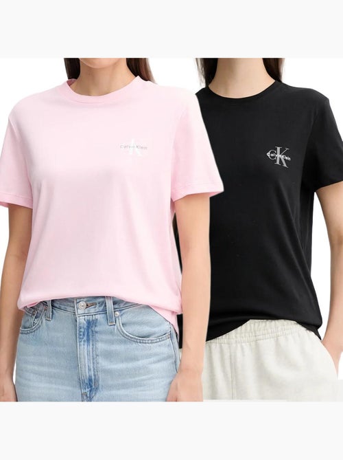 Lot de 2 T-Shirt Femme Calvin Klein Jeans - Kiabi Lot de 2 T-Shirt Femme Calvin Klein Jeans - Kiabi