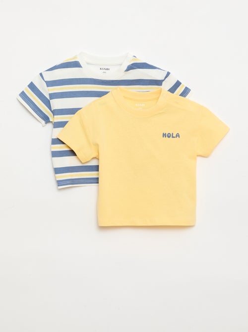 Lot de 2 T-shirts à manches courtes en jersey de coton - Kiabi