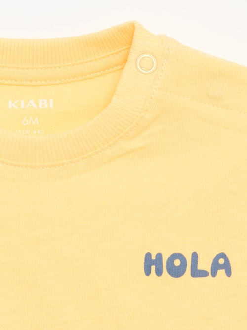 Lot de 2 T-shirts à manches courtes en jersey de coton - Kiabi