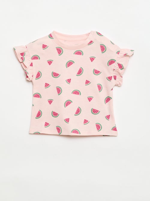 Lot de 2 T-shirts à manches courtes en jersey de coton - Kiabi