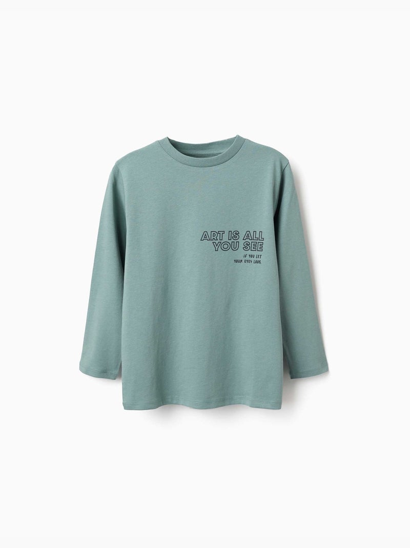 Lot de 2 T-shirts à manches longues avec imprimés Blanc - Kiabi