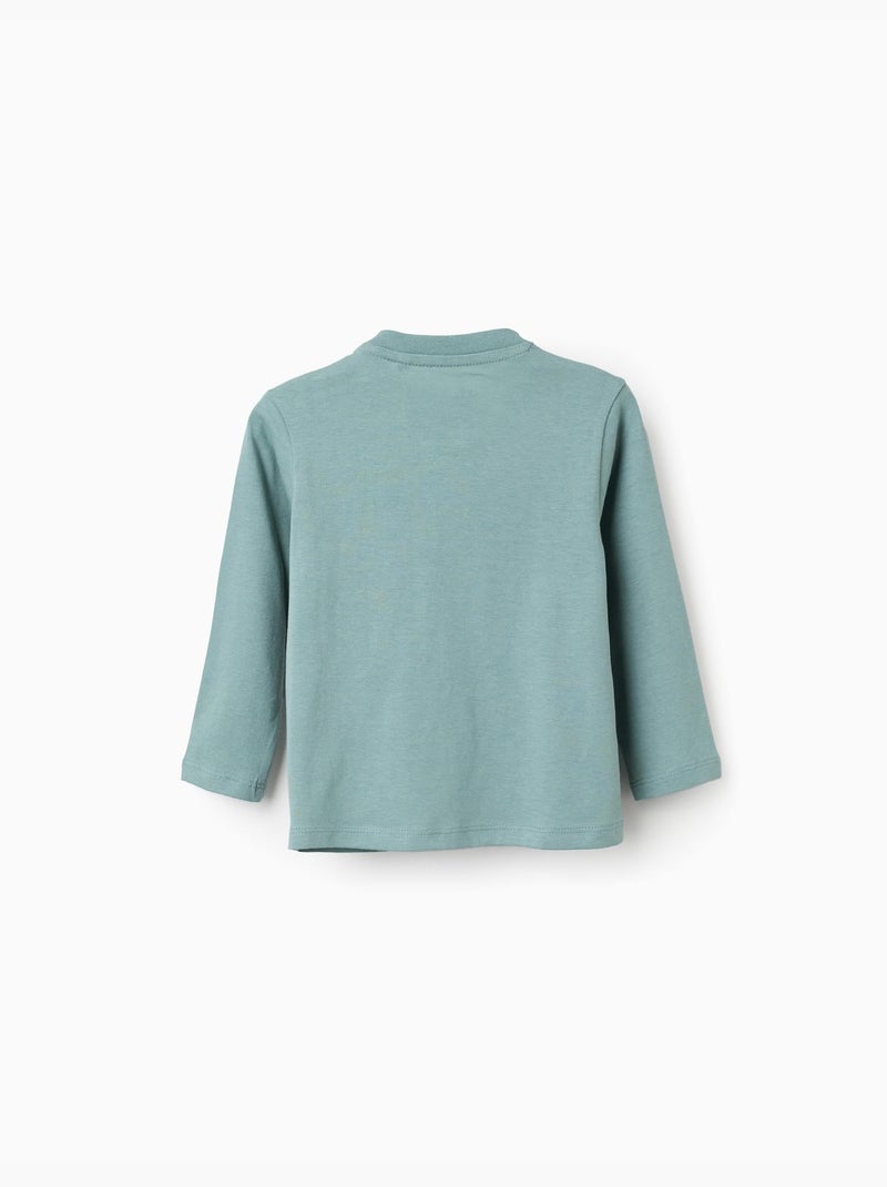 Lot de 2 T-shirts à manches longues avec imprimés Vert clair - Kiabi
