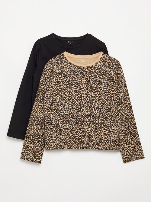 Lot de 2 T-shirts à manches longues - Kiabi