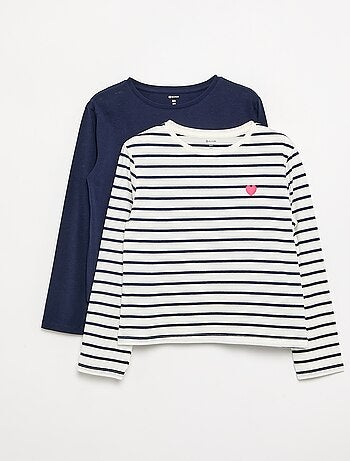 Lot de 2 T-shirts à manches longues