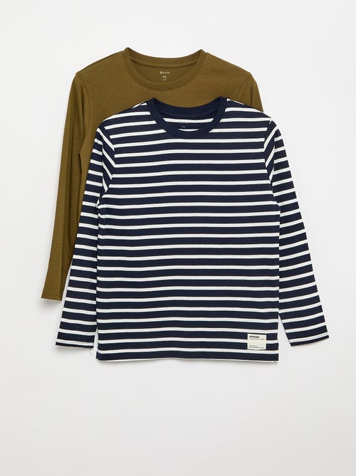 Lot de 2 T-shirts à manches longues - Kiabi