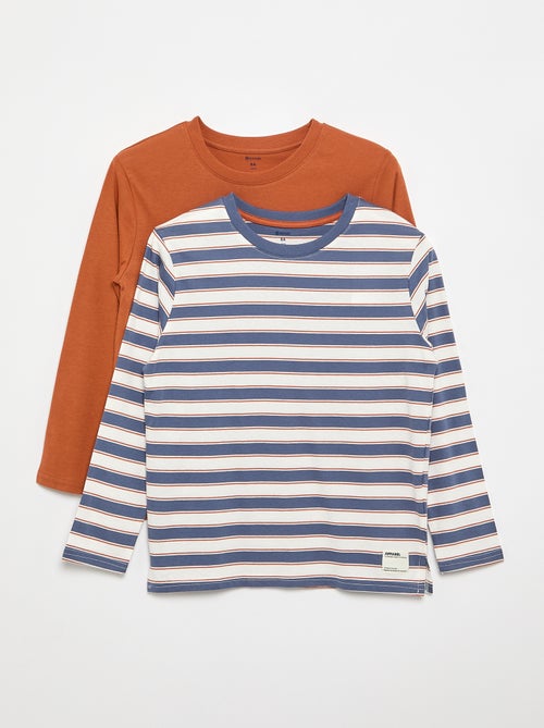 Lot de 2 T-shirts à manches longues - Kiabi Lot de 2 T-shirts à manches longues - Kiabi