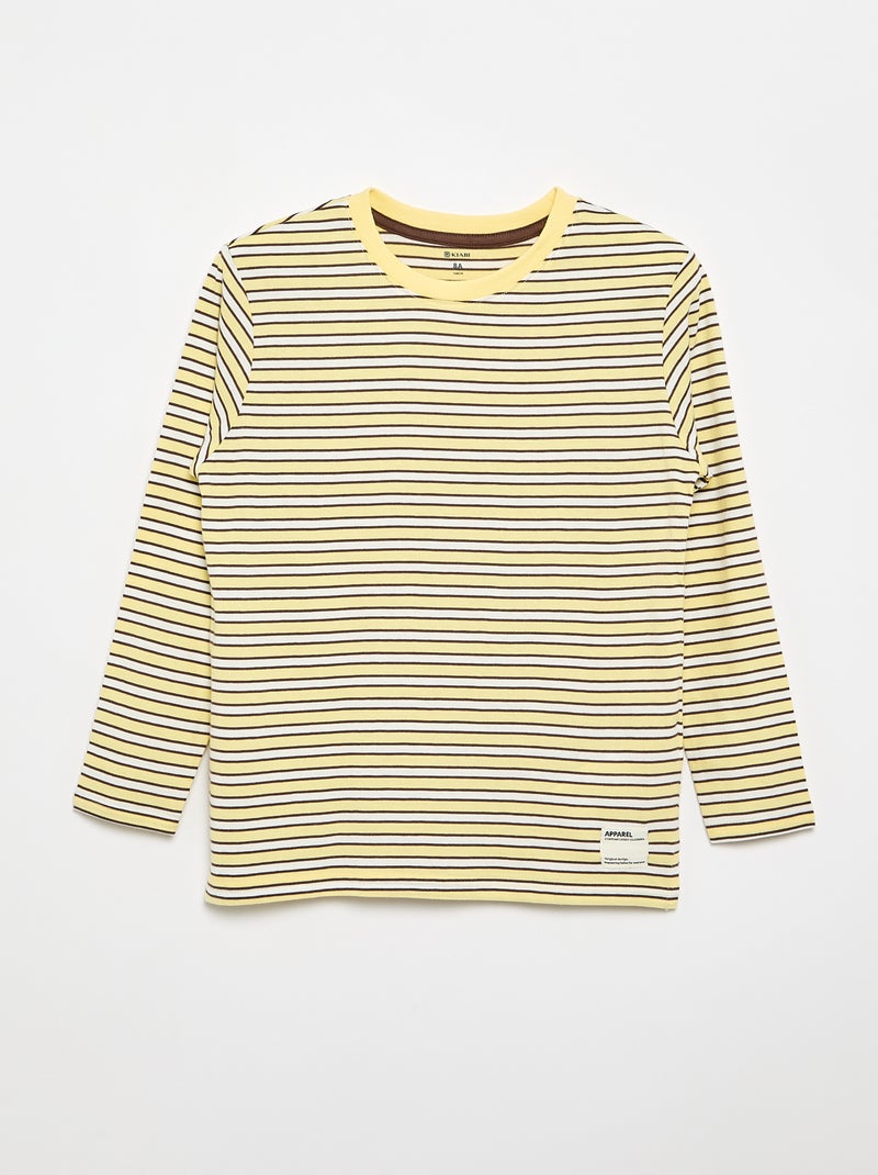 Lot de 2 T-shirts à manches longues Jaune - Kiabi