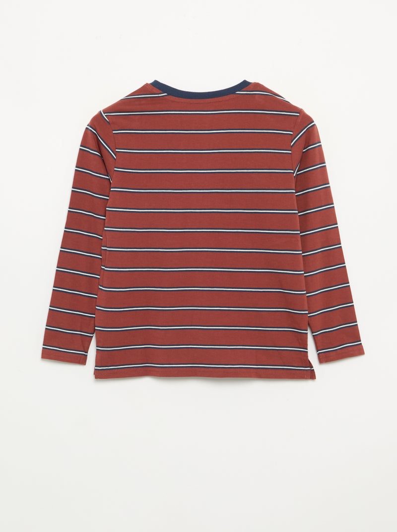 Lot de 2 T-shirts à manches longues Marron - Kiabi