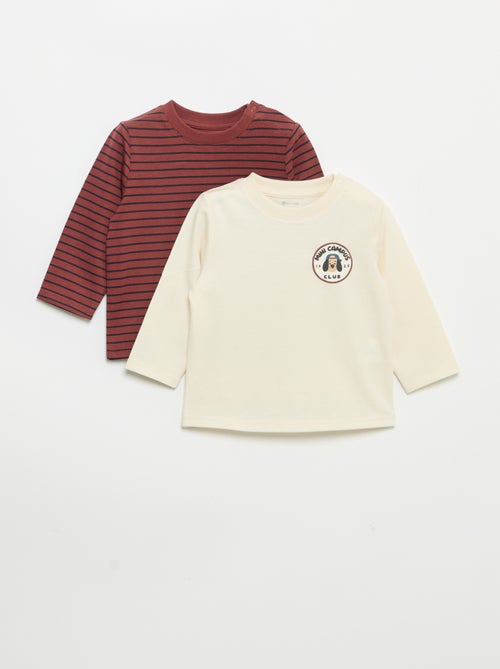 Lot de 2 T-shirts à manches longues - Kiabi