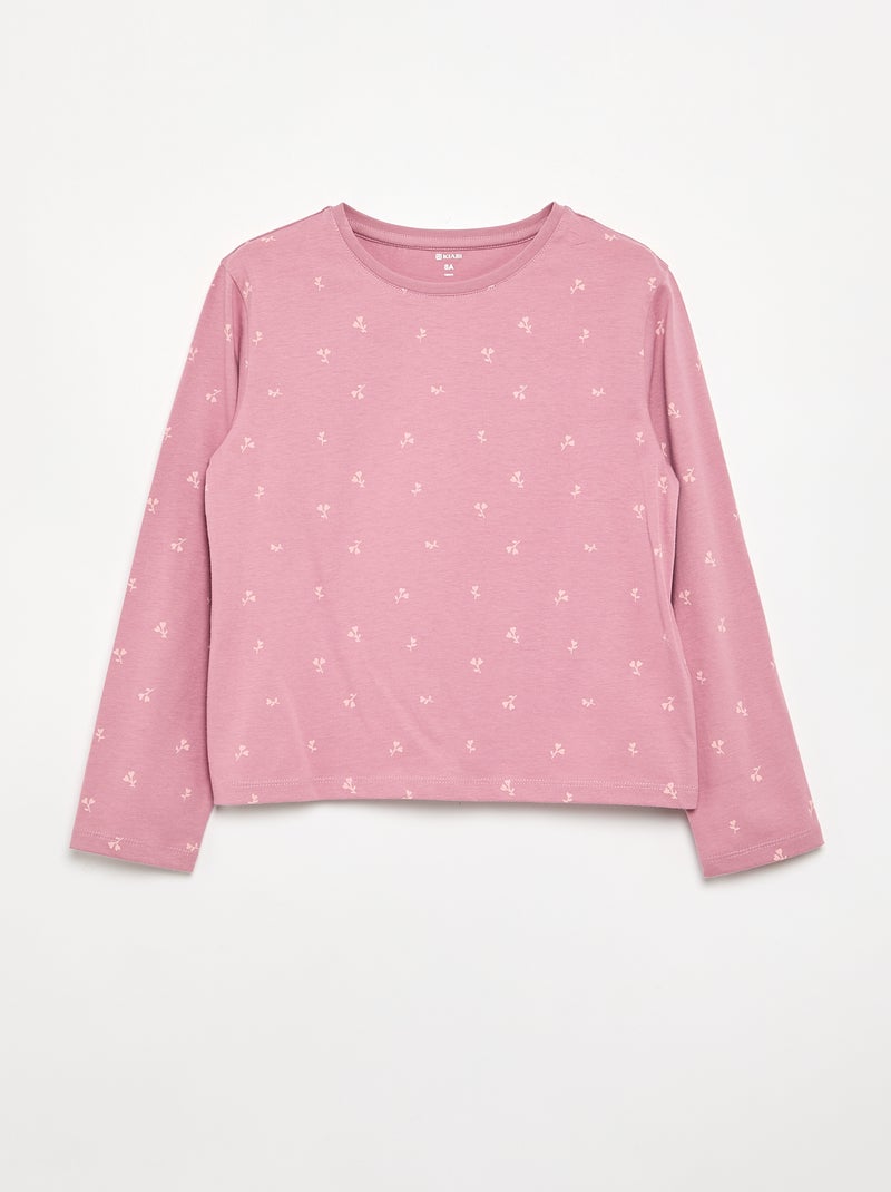 Lot de 2 T-shirts à manches longues Rose - Kiabi