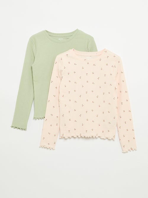 Lot de 2 T-shirts à manches longues - Kiabi