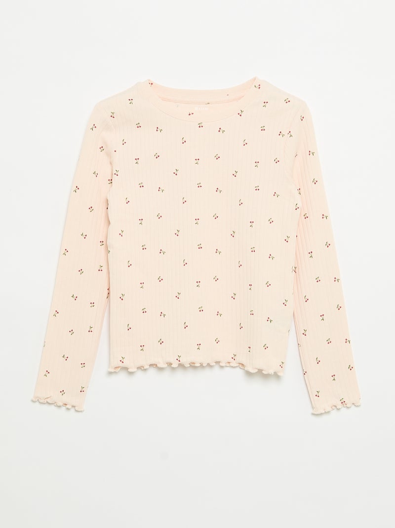 Lot de 2 T-shirts à manches longues Rose - Kiabi