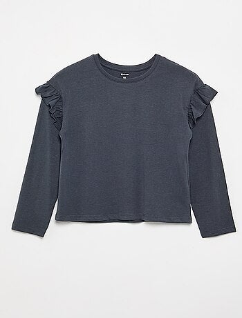 Lot de 2 T-shirts avec volants aux épaules