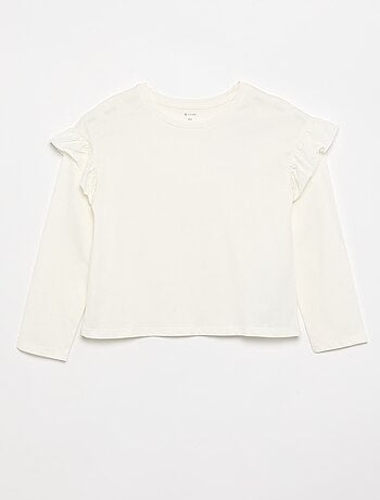 Lot de 2 T-shirts avec volants aux épaules