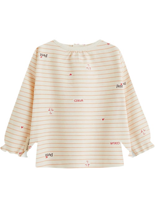 Lot de 2 t-shirts bébé manches longues Aimée - Kiabi Lot de 2 t-shirts bébé manches longues Aimée - Kiabi