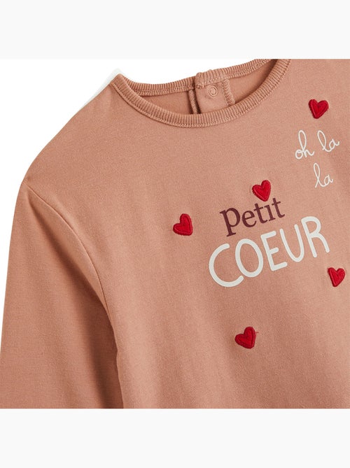 Lot de 2 t-shirts bébé manches longues Aimée - Kiabi