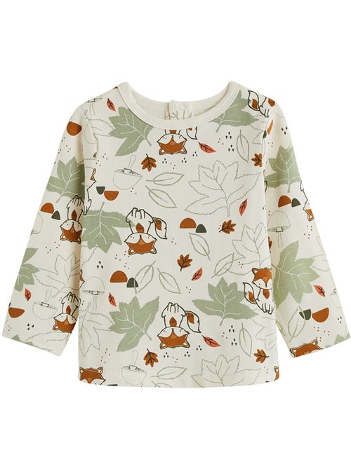 Lot de 2 t-shirts bébé manches longues Ginkgo - Kiabi