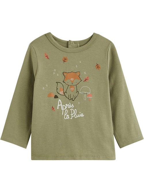 Lot de 2 t-shirts bébé manches longues Ginkgo - Kiabi