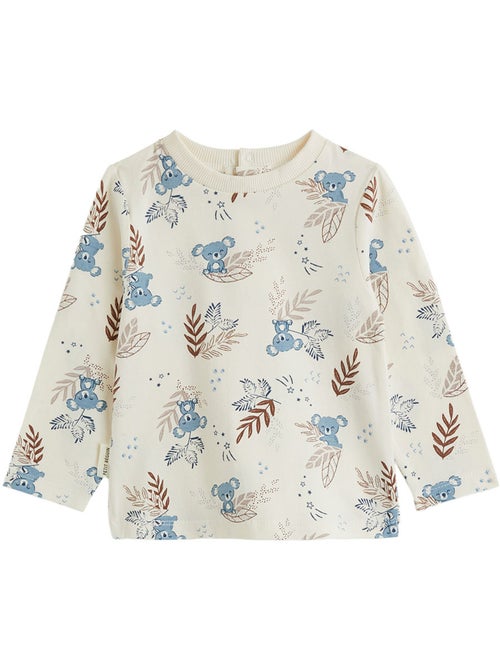 Lot de 2 t-shirts bébé manches longues mathéo - Kiabi