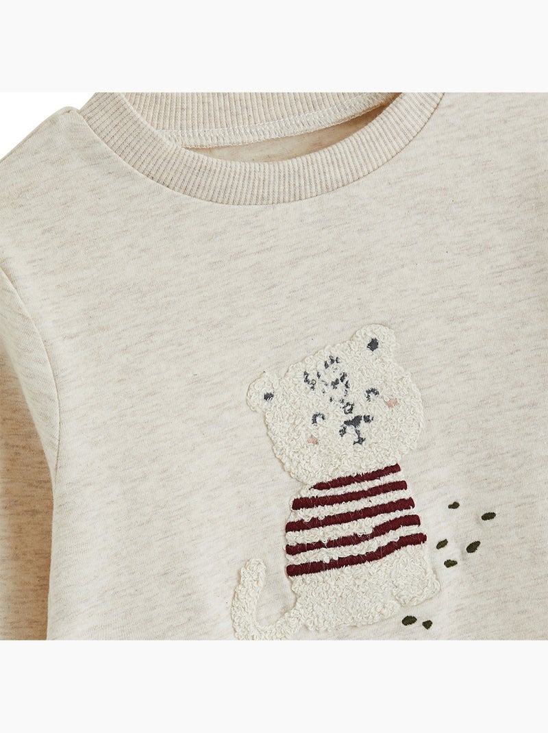 Lot de 2 t-shirts bébé manches longues pistache Gris Gris - Kiabi