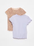 Lot de 2 t-shirts BEIGE - Kiabi