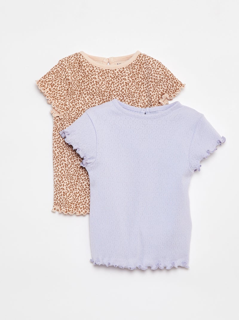 Lot de 2 t-shirts BEIGE - Kiabi