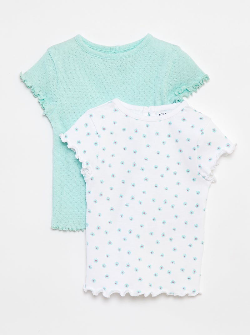Lot de 2 t-shirts BLANC - Kiabi