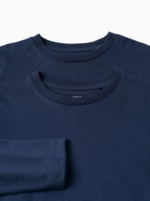 Lot de 2 T-Shirts en Coton à Manches Longues - Kiabi