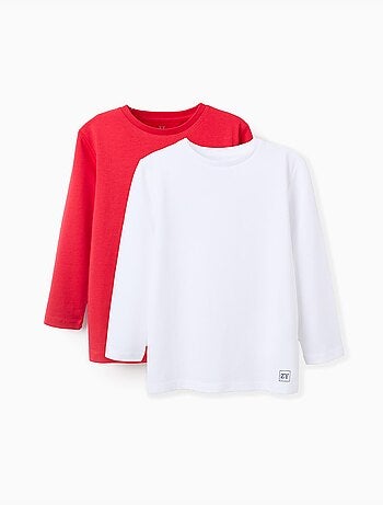 Lot de 2 T-Shirts en Coton à Manches Longues