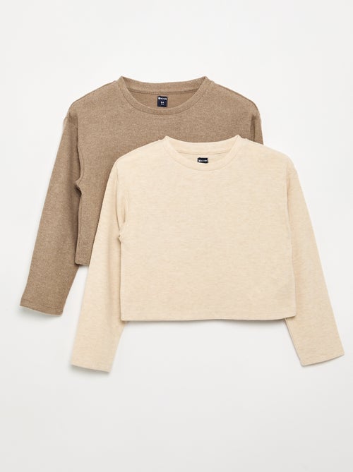 Lot de 2 T-shirts en maille douce - Kiabi
