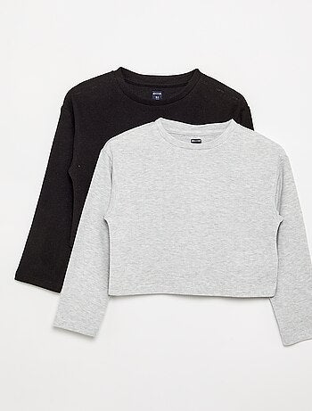 Lot de 2 T-shirts en maille douce