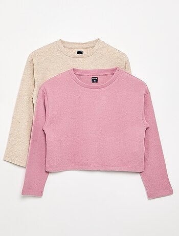 Lot de 2 T-shirts en maille douce
