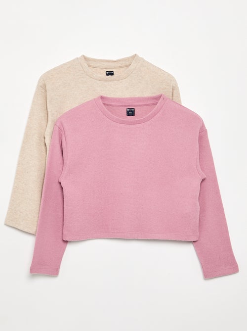 Lot de 2 T-shirts en maille douce - Kiabi