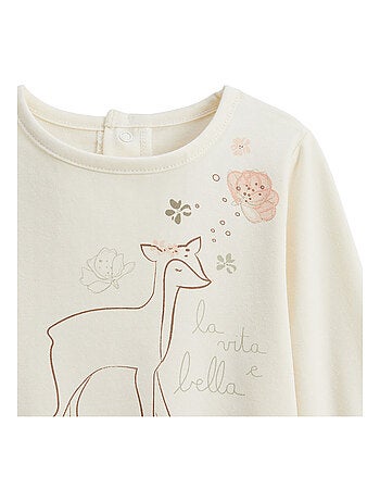 Lot de 2 t-shirts enfant manches longues lison