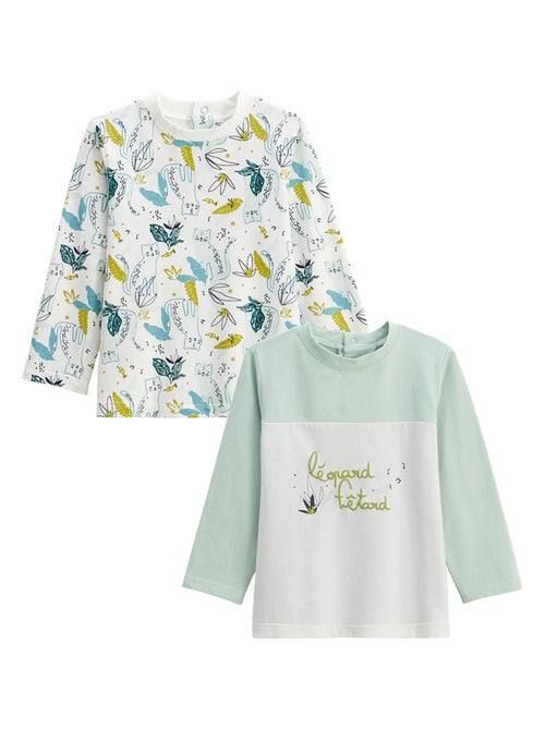 Lot de 2 t-shirts enfant manches longues Oscar - Kiabi Lot de 2 t-shirts enfant manches longues Oscar - Kiabi